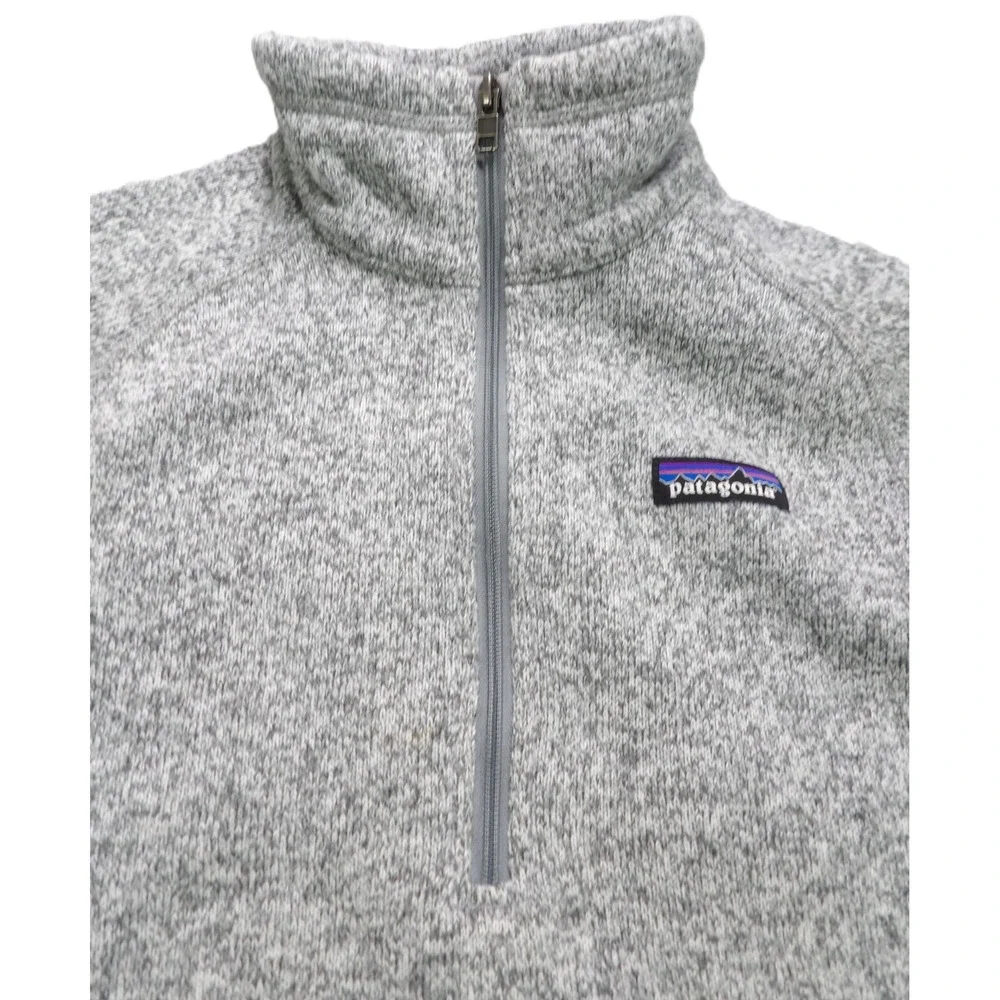 Patagonia Better Sweater 1/4 Zip Fleece Jacket Knit Women Small S Gray Pullover